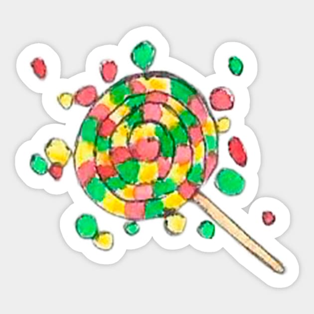 "Candy cane" sweet sticker Sticker by Cloudlet55